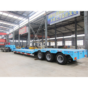 2/3/4 Axles 40-80ton Lowboy <strong>Trailer</strong> <strong>Gooseneck</strong> <strong>Container</strong> Lowbed Semi <strong>Trailer</strong> for Tanzania - Product Image 4