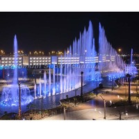 Optimum Show Crown Jets - Fuente de Agua Comercial para Jardín Exterior con Luces, Control por Software, Música y Espectáculo de Agua Danzante, Acero Inoxidable