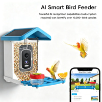 Mangeoire à oiseaux intelligente avec reconnaissance IA pour plus de 10 000 espèces d'oiseaux, dispositif d'alimentation des oiseaux solaire le plus vendu