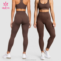Celana Olahraga Wanita High Waist 4-Way Stretch Double Waistband, Model V Shape Butt Lift untuk Fitness Yoga