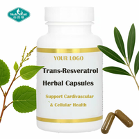 Complément de longévité au resvératrol Nutrifirst OEM sous marque privée – Capsules de trans-resvératrol et extrait de feuille d'olivier