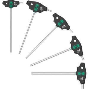 Wera-05136070001 454/5 HF SHK ชุดไขควง1-HEX PLUS T-Handle พร้อมฟังก์ชั่นถือ (5ชิ้น) ซ็อกเก็ตที่มีด้ามจับ - Product Image 1