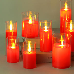 <span class=keywords><strong>Velas</strong></span> de Pilar rojo alimentadas por batería LED <span class=keywords><strong>para</strong></span> el hogar Z38, centros de mesa <span class=keywords><strong>para</strong></span> fiesta de boda con modelo remoto, vela de tarro sin llama - Product Image 2