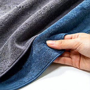 Multi purpose Quick-Dry Microfiber Hair <b>Towel</b> Solid Color Rectangular Travel <b>Towel</b> Machine Washable Adult Size Plain Style - Product Image 6