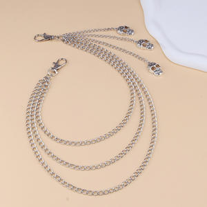 Skull Waist <b>Chain</b> Triple Layer Metal Punk Body <b>Chain</b> Unisex Fashion Accessory Daily Wear Zinc Alloy Decorative Jewelry - Product Image 4