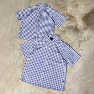 Custom Men Plaid <b>Shirts</b> Manufacturer Boxy Fit Oversized Cropped Casual <b>Short</b> <b>Sleeve</b> Blank Plaid Summer <b>Button</b> <b>Up</b> <b>Shirt</b> For Men - Product Image 4
