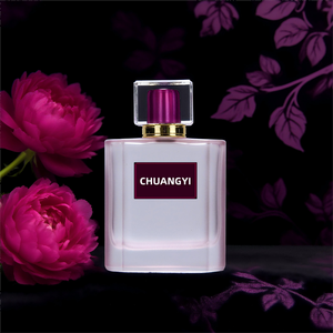 Fabriek Groothandel Lege Custom Luxe Matte Roze Vierkant 50Ml 100Ml Parfum Glazen Spuitfles Met Plastic Deksel En Doos Verpakking - Product Image 4