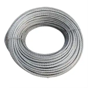 China Fábrica Direta Abastecimento Galvanizado Aço 7x19 3.1mm e 4.2mm Corda De Fio