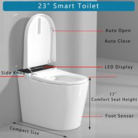 Toilettes intelligentes pour hôtel, siège chauffant, sanitaires de luxe, automatiques, monobloc, à poser au sol, toilettes intelligentes pour appartement