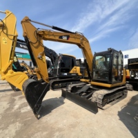 Excavatrice hydraulique 308E2 haute performance d'occasion, 8 tonnes, compacte, pour le creusement de fossés et l'aménagement paysager