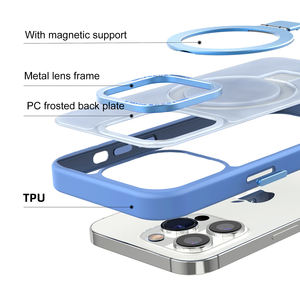 2024 Beelan meilleure vente anneau en alliage d'aluminium givré antichoc étui de support magnétique pour <span class=keywords><strong>iPhone</strong></span> 14 Pro Max - Product Image 5