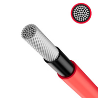 Câble solaire Jingwei H1z2z2-k sans halogène en cuivre étamé XLPO 1,5 mm² Fil photovoltaïque pour appareils électroménagers Rouge Noir