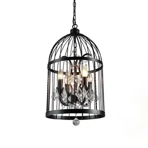 American country vintage birdcage K9 crystal bird cage chandeliers pendant lights