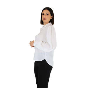 Camisa de Mujer Negra de Manga Larga con Botones, Blusa Casual de Talla Grande - Product Image 5