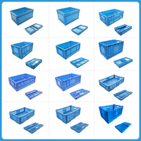 Conteneur pliable en HDPE empilable commercial pliable en plastique boîte à mailles de raisin d'oeuf conception ventilée caisses lavables