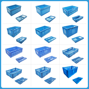 Thương mại nestable xếp chồng HDPE đóng mở Container có thể gập lại trứng nhựa nho lưới hộp thông hơi thiết kế có thể giặt Thùng - Product Image 3