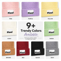 Bonnet personnalisé avec logo, bonnet d'hiver chaud en tricot pour femmes, hommes, unisexe, avec revers côtelé, vente en gros, service OEM ODM