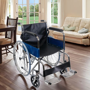 המכירה הטובה ביותר הבסיסית ידנית סטנדרטית בסיסית עם כיסא גלגלים ישר הסיטונאי עם מסגרת פלדה כרום מחיר זול - Product Image 1