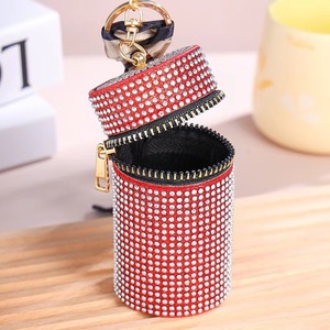 New Women Mini Coin Purse Zipper Wallet Handbag Charms Custom Luxury Car <b>Key</b> <b>Ring</b> Diamond Lipstick Leather Keychains - Product Image 3