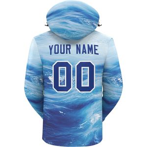 Veste de pluie imperméable personnalisée, coupe-vent léger avec capuche, lettres et numéros cousus, design sportif unisexe pour adultes - Product Image 2