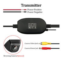 Kit émetteur-récepteur vidéo sans fil 2,4 G Lengtion gris pour caméra de recul de voiture avec connecteur RCA 12 V pour moniteur multimédia