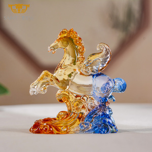2026 Cristal Cheval Figurine Élégant Verre Art Décoratif Cheval Sculpture Décor À La <span class=keywords><strong>Maison</strong></span> Unique Idée Cadeau - Product Image 2