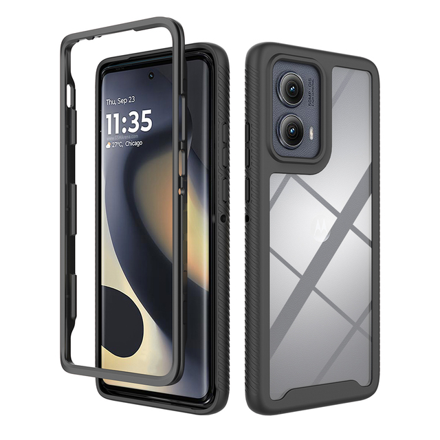 For Moto Mobile Phone Case Full Body Rugged Front Frame Shockproof Cell Phone Back Protection Cover for Motorola Edge 5G 2024