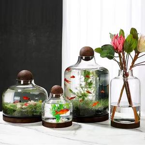 Großhandel <span class=keywords><strong>Bulk</strong></span> Glass Plant <span class=keywords><strong>Terrarium</strong></span> mit Holz ständer Large Plant <span class=keywords><strong>Terrarium</strong></span> Glas mit Holz sockel - Product Image 6