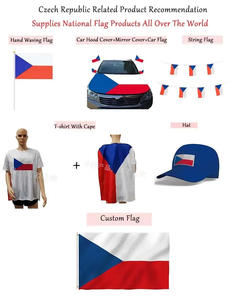 Bandera de coche de impresión de doble cara promocional República Checa 12X18 pulgadas fabricante al por mayor Bandera de Clip de ventana para coche - Product Image 6