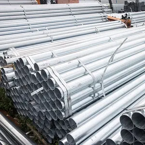BS1387 struttura costruzione Plain End acciaio zincato tubo tondo per i fornitori di sistemi di ponteggio