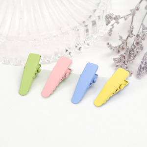 คลิปหนีบผมสีลูกกวาด6ซม. คลิปปลายแหลมสีทึบสำหรับใช้ในชีวิตประจำวันอุปกรณ์เสริมทำผมด้วยตัวเอง - Product Image 2