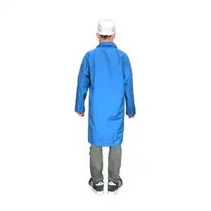 Polyester Labcoat Vêtements de sécurité ESD Manteau antistatique pour salle blanche Fibre conductrice Manteau de coton ESD