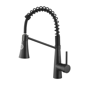Black Brass 2 Way Water Outlet Kitchen Single Handle Pull <b>Down</b> Spring Kitchen Tap AT8834B Black Adds Modern Elegance to Y - Product Image 3