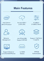 XCY sans ventilateur 6 LAN routeur Mini PC 12e génération Intel Celeron J6412 6x Intel i226V 2.5G LAN Pfsense pare-feu ordinateur
