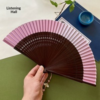 Éventail pliable Hanfu de style ancien, nouveau modèle chinois, en bambou vert et fleurs de cerisier, pour femmes, danse classique