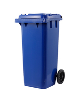 Poubelle de couleur sur pied de 240 litres, conteneur de déchets de grande capacité avec poignée