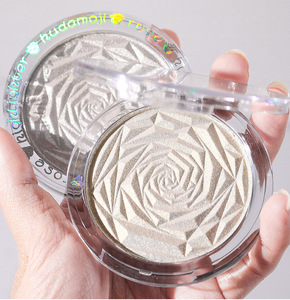MLM Premium Rose Diamond Highlighter Powder <b>Shimmer</b> Glitter <b>Eyeshadow</b> Blush Palette Brightening Makeup Face Contour OEM Custom - Product Image 2