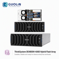 Lenovo ThinkSystem DE4800H 4U60 Hybride Flash Array 128 Go Double Contrôleur, 25/10GbE iSCSI 16/32Gb FC 12Gb SAS, 300 Disques 7.2PB