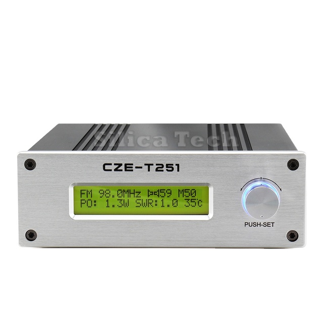 Professional CZE-T251 0-25W Adjustable Broadcast Radio Station NJ Connector FM Stereo Transmitter