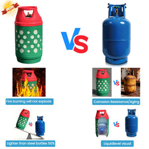 Bouteilles <span class=keywords><strong>de</strong></span> <span class=keywords><strong>gaz</strong></span> GPL composites Zhangshan en HDPE, anti-basculement, résistantes aux UV, rechargeables, recyclables, 11 kg pour la cuisson - Product Image 3