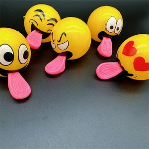 Balle élastique expressive HAPU Factory Spoof Expression Tongue, balle flash en TPR avec expression amusante imprimée, jouet lumineux pour enfants, unisexe - Product Image 2