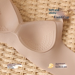 Sujetador inalámbrico sin costuras con alas laterales altas, que suaviza la piel <span class=keywords><strong>de</strong></span> las axilas, efecto push-up, bralette <span class=keywords><strong>de</strong></span> encaje francés, lencería transpirable al por mayor - Product Image 6