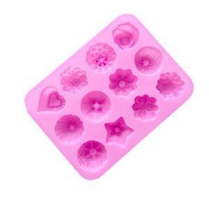 Moule en silicone personnalisé pour pouding et chocolat en forme de fleur à 12 cavités, idéal pour la pâtisserie et la vente en gros - Product Image 2