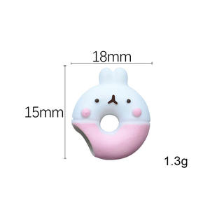 Lapin tasse à <span class=keywords><strong>café</strong></span> fraise crème gâteau Chef lapin Matcha gâteau lapin <span class=keywords><strong>beignet</strong></span> Flatback résine breloques pour Slime étui Mobile porte-clés - Product Image 6