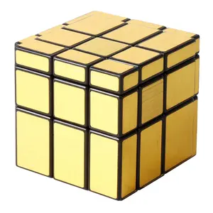 Puzzle per bambini gioco educativo creativo giocattolo 3d cubo magico giocattolo Set oro e nastro specchio superficie cubo magico Puzzle soluzione giocattolo
