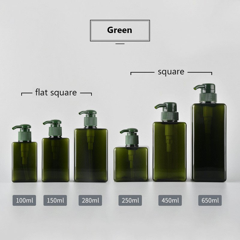 green bottle + green pump