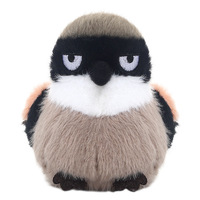 Peluche Mignonne de Faucon Brun, Adorable Oiseau en Peluche, Coussin de Sommeil, Petite Poupée en Tissu Remplie de Coton PP, Cadeau pour Filles