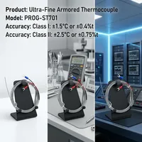 Thermocouple blindé miniature PROG-ST701-2 de type K/N/S/R/B pour la mesure de température industrielle