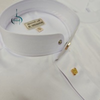 Robe de cérémonie musulmane pour homme avec poche poitrine et étui à crayons, design à col boutonné pour costume Toby personnalisable