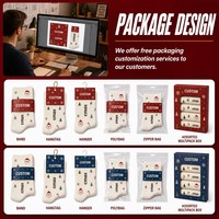 Chaussettes de Noël personnalisées, assortiment multipack, lot économique, vente en gros, directement de l'usine, conception gratuite, marque privée